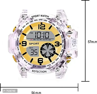 Acnos Brand - A Heavy Quality Digital Alarm Shockproof Multi-Functional Automatic White Strap Gold Dial Waterproof Digital Sports Watch for Men's Kids Watch for Boys - Watch for Men Pack of 1-thumb4