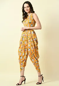 Stylish Crepe Printed Basic Jumpsuit for Women-thumb3