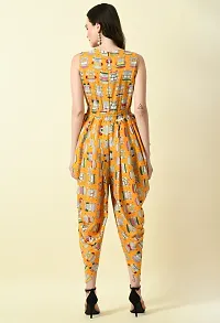 Stylish Crepe Printed Basic Jumpsuit for Women-thumb1