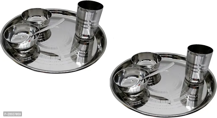 Classic Stainless Steel Dinner Set Pack Of 10-thumb0