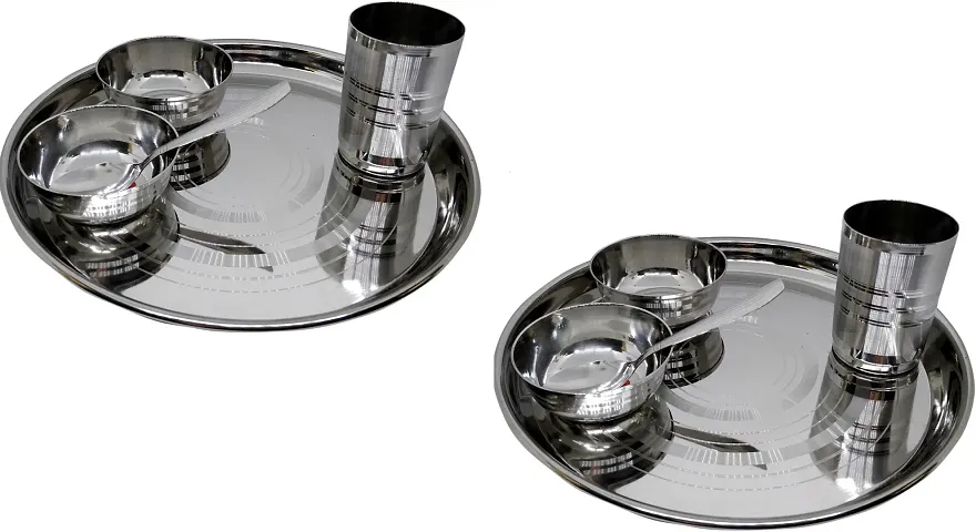 Classic Stainless Steel Dinner Set Pack Of 10
