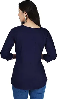 Jaipur Fashion Mode Women's Rayon Solid Regular 3/4th Sleeve Top-thumb1