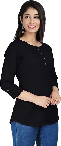 Jaipur Fashion Mode Women's Rayon Solid Regular 3/4th Sleeve Top-thumb3