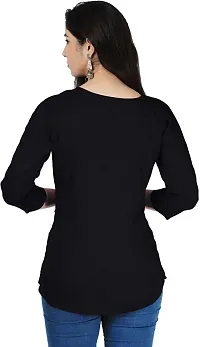 Jaipur Fashion Mode Women's Rayon Solid Regular 3/4th Sleeve Top-thumb2