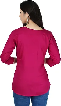 Jaipur Fashion Mode Women's Rayon Solid Regular 3/4th Sleeve Top-thumb2