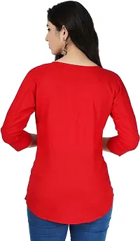 Jaipur Fashion Mode Women's Rayon Solid Regular 3/4th Sleeve Top-thumb1