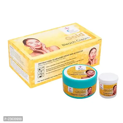 Organic Gold Bleach Cream And Activator Powder For Face And Body - 250 Gram