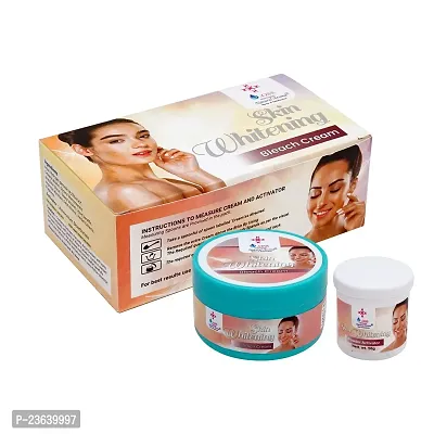Organic Skin Whitening Bleach Cream And Activator Powder For Face And Body - 250 Gram
