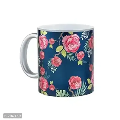 Pratik Plastic Attractive Colorful  Designer Flowers Print Coffee Mugs