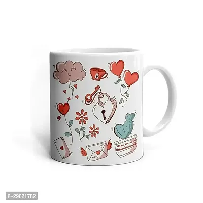 Pratik Plastic Love Theme Printed Coffee Mug