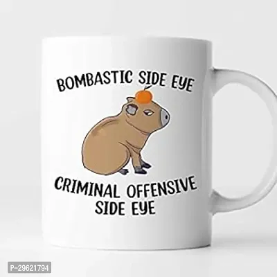 Pratik Plastic Offensive Side Eye Capybara Coffee Mug