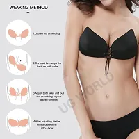 Stylish Black Cotton Solid Bras For Women-thumb1