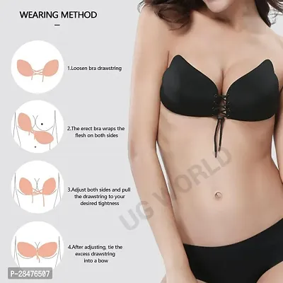 Stylish Black Cotton Solid Bras For Women-thumb2