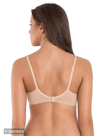 Stylish Beige Cotton Solid Bras For Women-thumb3