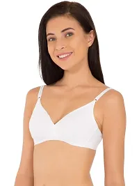 Stylish White Cotton Solid Bras For Women-thumb1