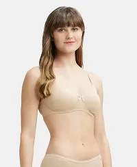 Stylish Beige Cotton Solid Bras For Women-thumb2