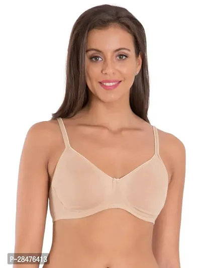 Stylish Beige Cotton Solid Bras For Women-thumb0