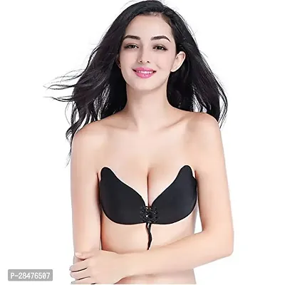 Stylish Black Cotton Solid Bras For Women-thumb0