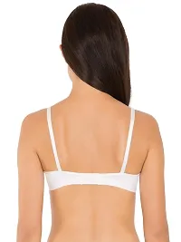 Stylish White Cotton Solid Bras For Women-thumb2