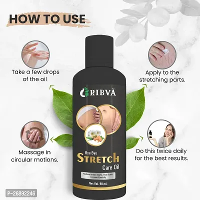 RIBVA present Stretch Marks Removal Oil - Natural Heal Pregnancy, Hip, Legs, Mark oil 50 ml pack of 1-thumb4