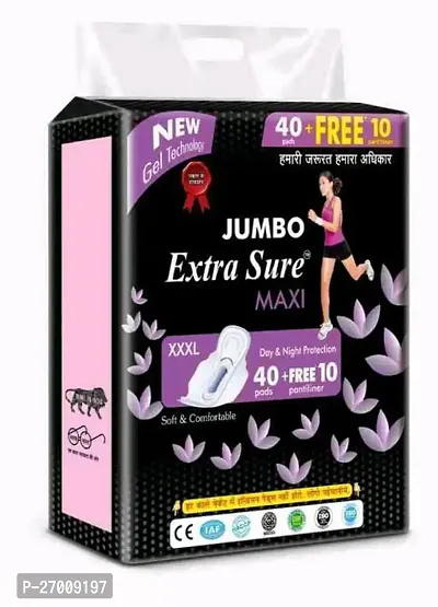 Jumbo Extra Feel Maxi XXXL Sanitary Napkins (Pack of 50)-thumb0