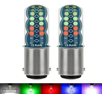 B Rider Universal Brake Light, Tail Light, Reversing Light, Parking LED Bulb, Back Light Indicator Bulb For Bike (Pack of 2)- Multicolors-thumb0