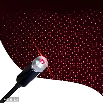 Mini LED Car Roof Star Night USB Decorative Projector Adjustable Atmosphere Ceiling Decor Dynamic Lamp (Red)
