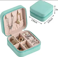 Travel Portable Leather Jewelry Storage Holder Organizer Box (Assorted color - pack of 1)-thumb2