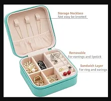 Travel Portable Leather Jewelry Storage Holder Organizer Box (Assorted color - pack of 1)-thumb1