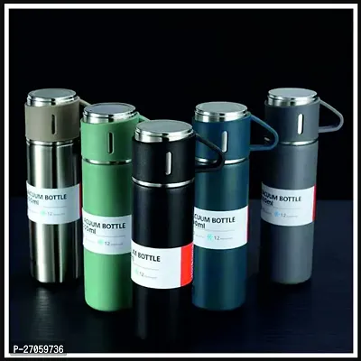 Vacuum Insulated Flask set 3Cup set for Hot  Cold Drink 500 ml Flask Pack Of 1 Assorted-thumb4