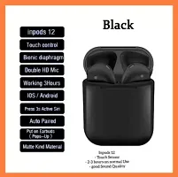 I12 TWS Wireless Stereo Earphones Bluetooth Airpods Bluetooth Headset (Black In the Ear)-thumb2