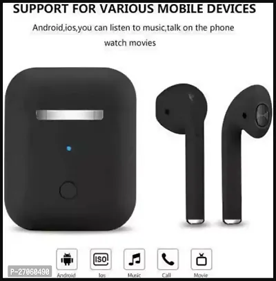 Truly Wireless Bluetooth inpods 12 Tws touch control wireless Bluetooth (Black In the Ear)-thumb2