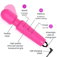 Personal Electric Body Massager 20+ Vibration Modes, Rechargeable, Waterproof, for Women and Men, Flexible Head for Targeted Compression (Multi)-thumb1