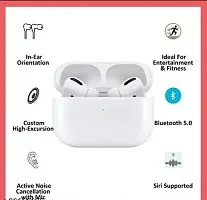 Air pods pro White Earbuds High Bass Audio 48Hrs Playtime With ASAP Charge Bluetooth Headset (White True Wireless)-thumb1