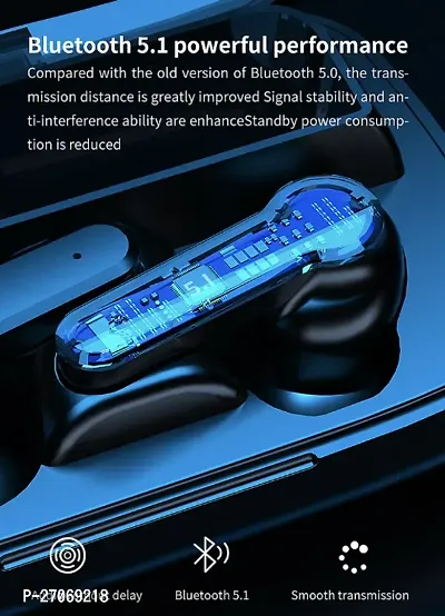 M19 TWS Bluetooth 5.0 Wireless Earbuds Touch Waterproof IP7X LED Digital Display Bluetooth (Black True Wireless)-thumb3