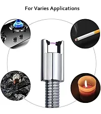 Stainless Steel Electric Lighter for Candles Rechargeable Electric Gas Lighter Pack of 1-thumb3