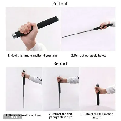 Self Defense- Security Baton Telescopic Folding Metal-thumb4