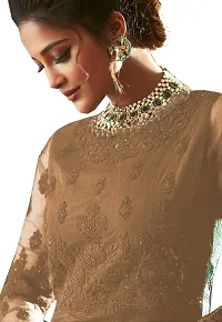 Stylish Net Embroidered Inner Santoon Gown With Net Embroidered With Lace Work Dupatta Set-thumb3