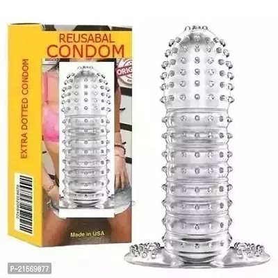 Diamond Delight Extra Dotted Silicone Reusable Condoms-thumb0