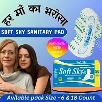 SOFT SKY XL Dry 54 Sanitary Napkins Pads 280mm with Double Flaps enriched - 3 Pack OF (18 - Pads)-thumb2