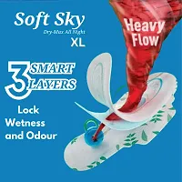 SOFT SKY XL Dry 54 Sanitary Napkins Pads 280mm with Double Flaps enriched - 3 Pack OF (18 - Pads)-thumb3