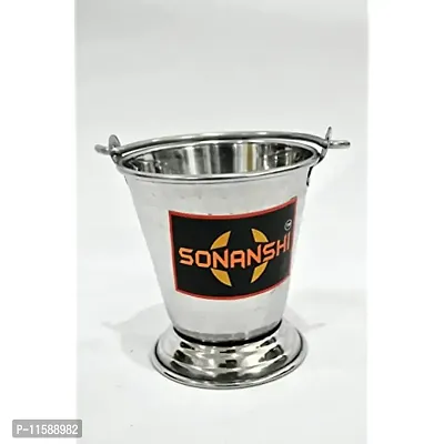 Sonanshi Stainless Steel Bucket/Balti for Serving Dishes (Silver, 2)-thumb0