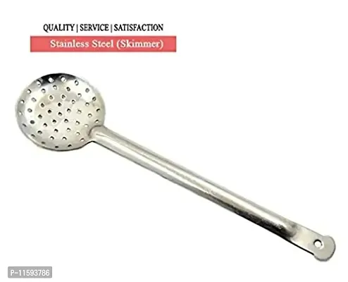 HK Brand Stainless Steel Jhara/Skimmer/Strainer Steel Frying Spoon/deep Fry for poori/sabzi/Vegetables Cooking Premium Quality 1 pcs