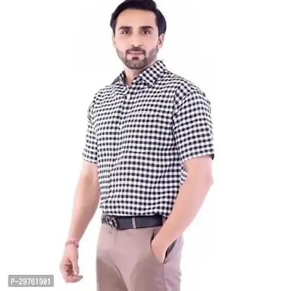 Stylish Black Khadi Cotton Casual Shirts For Men-thumb0