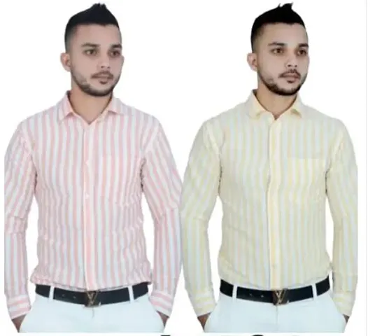 Reliable Long Sleeves Regular Fit Casual Shirt for Men Pack of 2