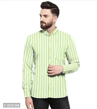 Stylish Green Khadi Cotton Casual Shirts For Men-thumb0