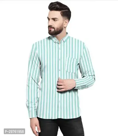 Stylish Green Khadi Cotton Casual Shirts For Men-thumb0