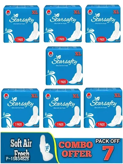 Starsafty Ultra air fresh  XL 280mm 49 Sanitary pads (Pack off 7 )