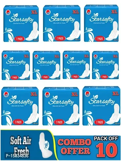 Starsafty Ultra air fresh  XL 280mm 70 Sanitary pads (Pack off 10 )