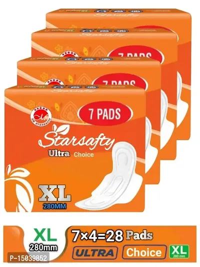 Starsafty Ultra Choice   XL 280mm 28 Sanitary pads ( Combo Pack off 4 )